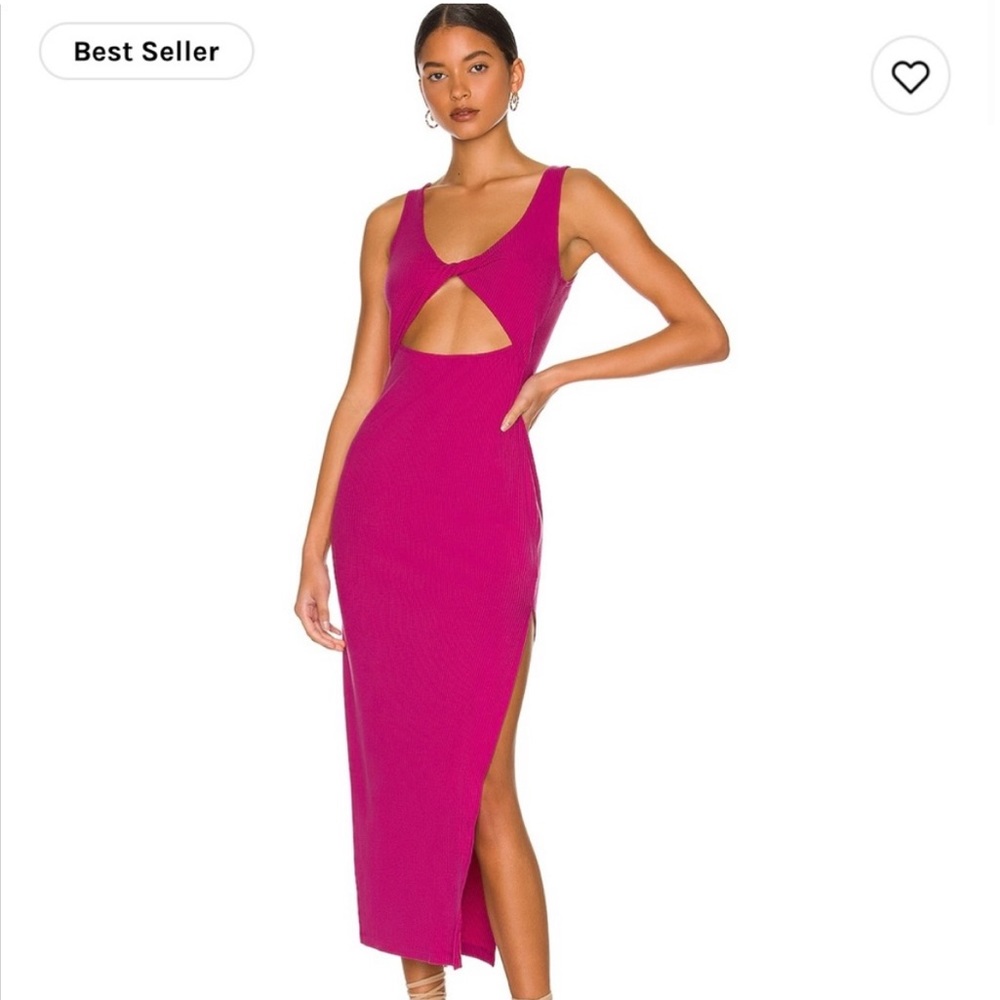 NWT L*Space Small Pink Nico Maxi Cut Out Dress BOU
